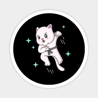 Kawaii Cat Ninja Kitten Fighter Karate Magnet